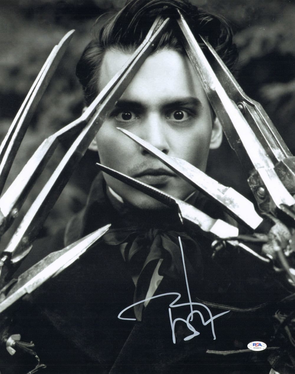Johnny Depp as Edward Scissorhands in Edward Scissorhands (PSA) Signed 16x20 Photo