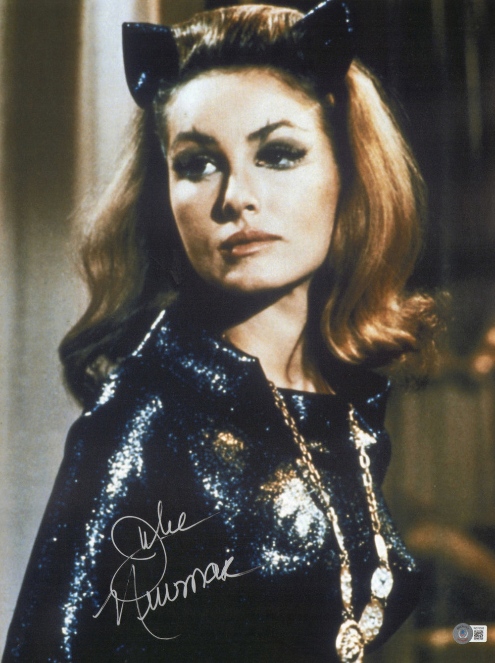 Julie Newmar as Catwoman in Batman 1966 (Beckett) Signed 16x20 Photo