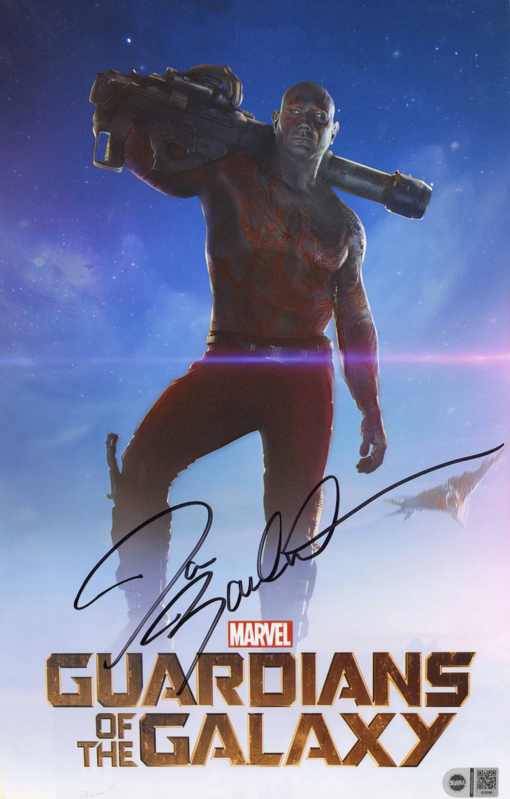 Dave Bautista as Drax the Destroyer in Guardians of the Galaxy (SWAU) Signed 11x17 Mini Poster