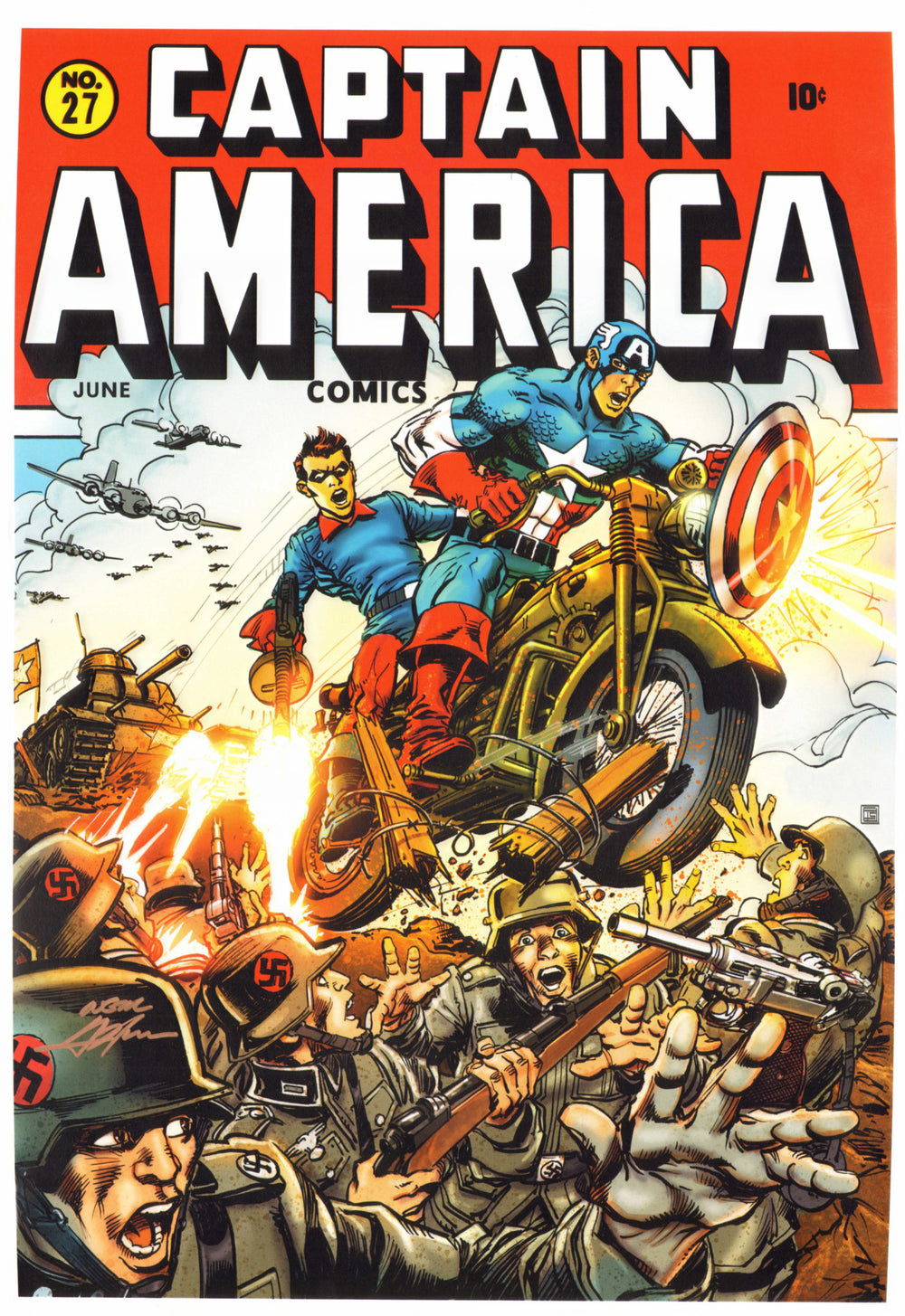 Captain America #27 Cover Art Print Signed by Comic Artist: Neal Adams
