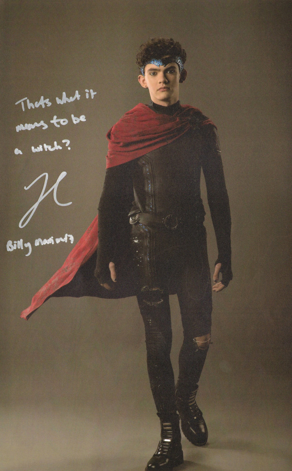 Joe Locke as Billy Kaplan / Wiccan in Agatha All Along Signed 11x17 Photo with Character Name & Quote