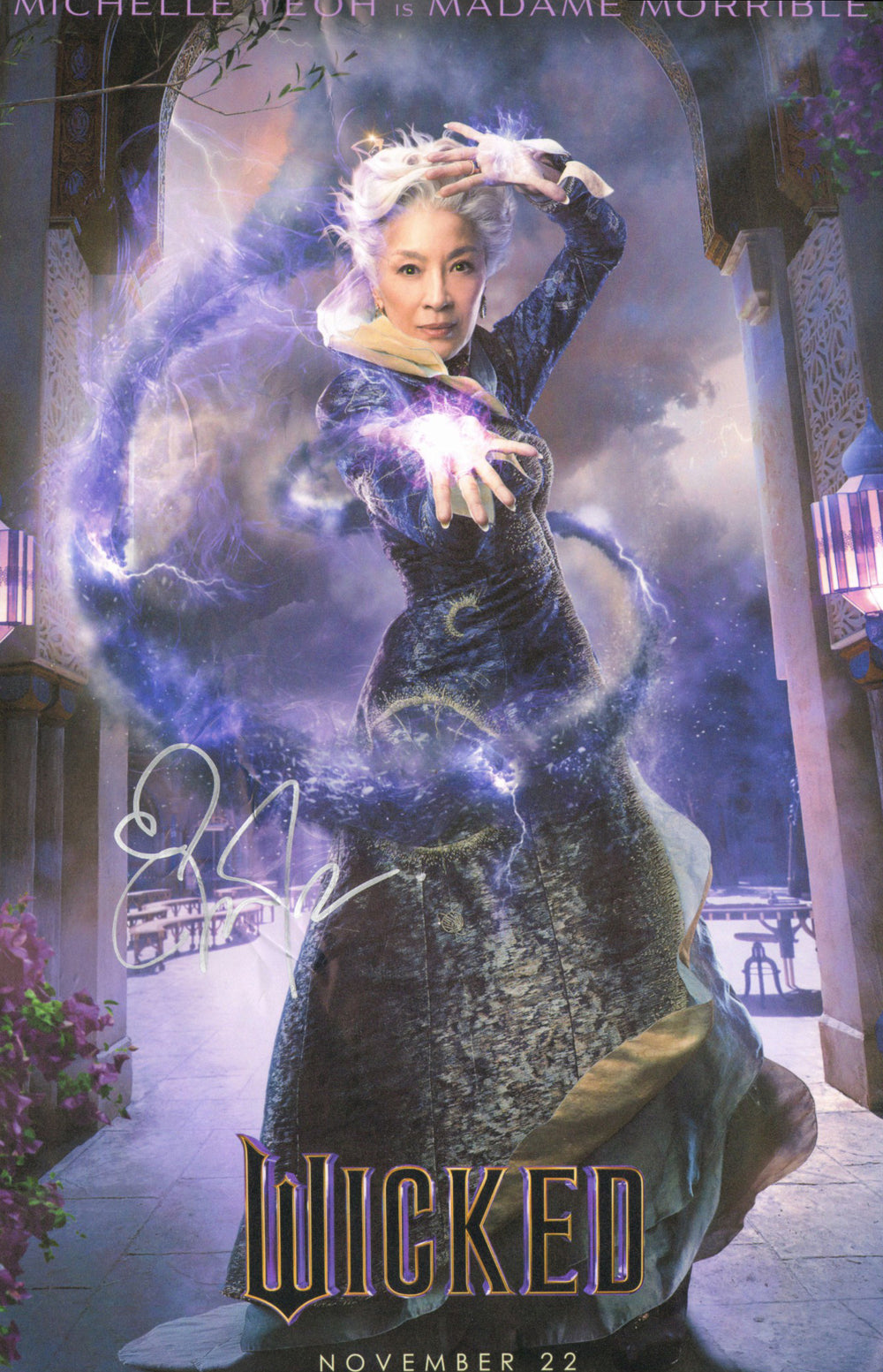 Michelle Yeoh as Madame Morrible in Wicked (SWAU) Signed 12x18 Mini Poster