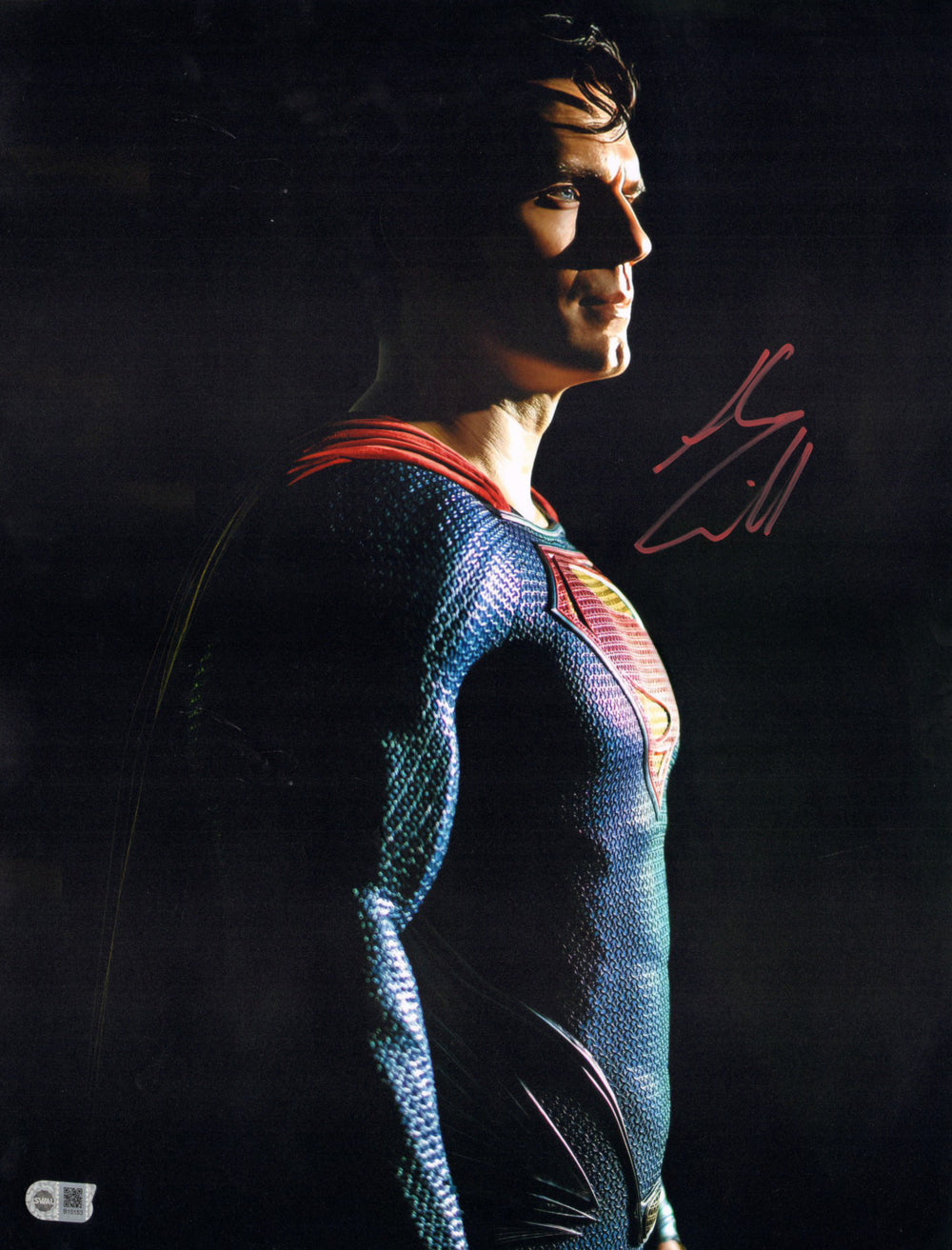 Henry Cavill as Kal-El / Clark Kent in Superman: Man of Steel (SWAU) Signed 16x20 Photo