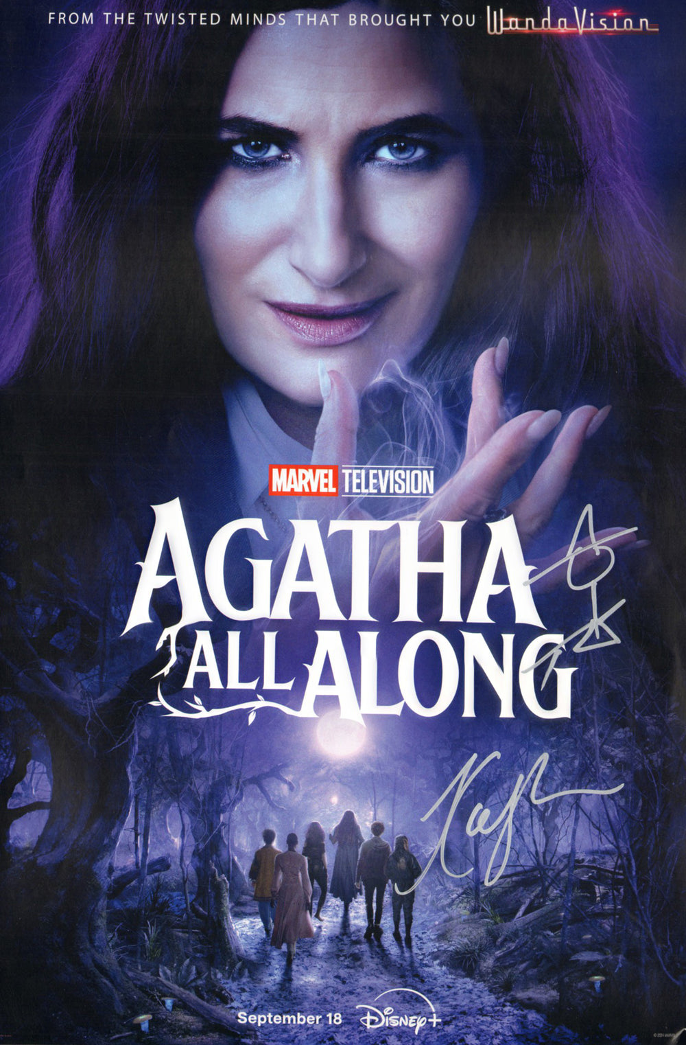 Kathryn Hahn as Agatha Harkness in Agatha All Along Signed 13x19 Mini Poster with Sketch