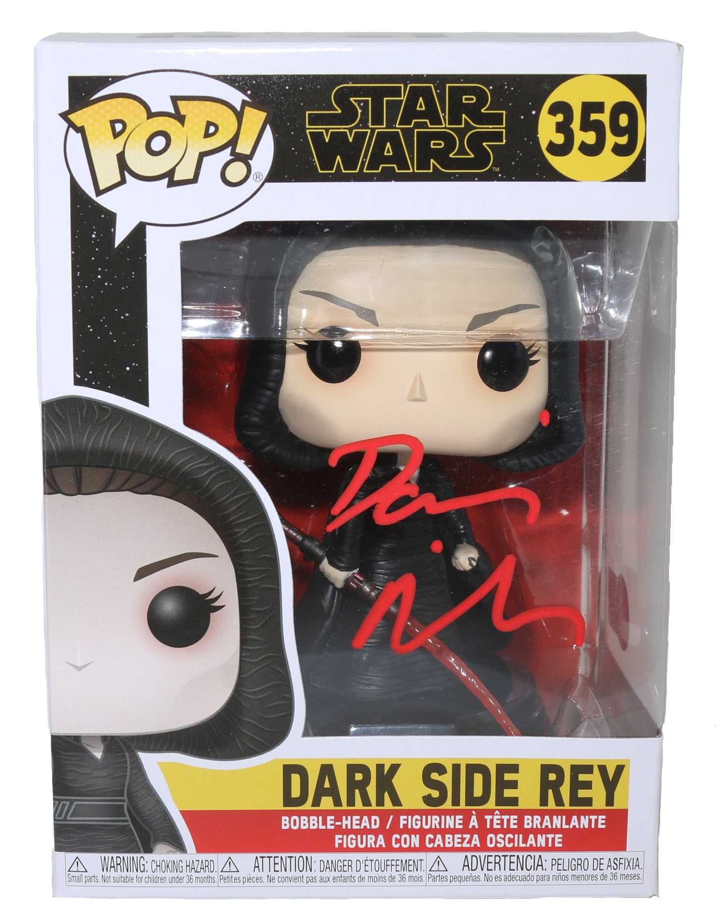 
                  
                    Daisy Ridley Dark Side Rey Star Wars: The Rise of Skywalker Signed POP! Funko
                  
                