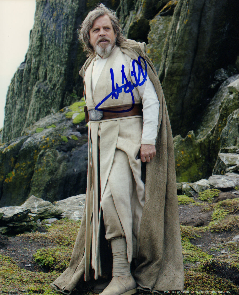 Mark Hamill as Luke Skywalker in Star Wars: The Force Awakens Signed 8x10 Photo
