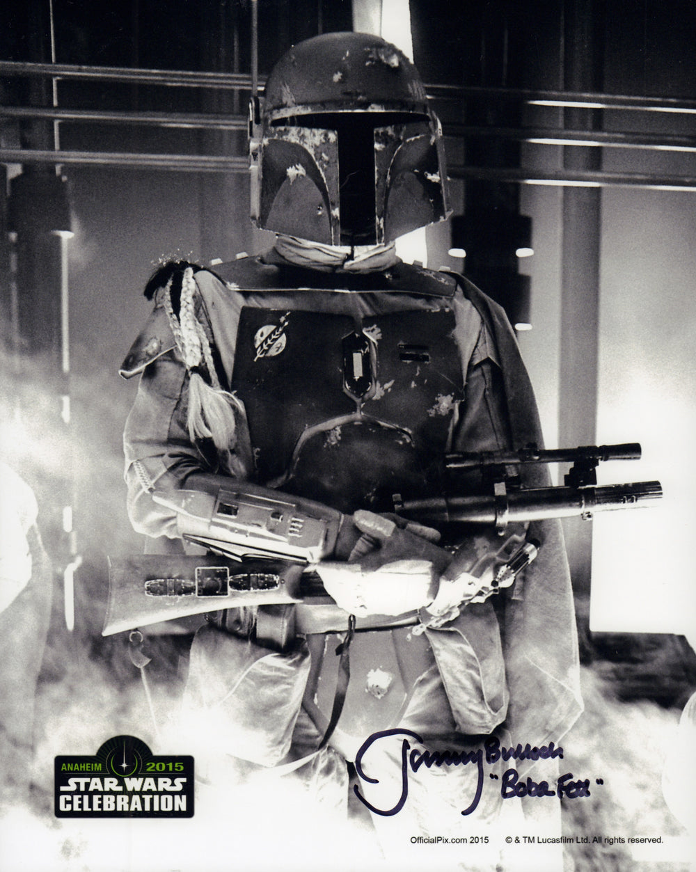 Jeremy Bulloch as Boba Fett in Star Wars: The Empire Strikes Back Signed 8x10 (Official Pix) Photo