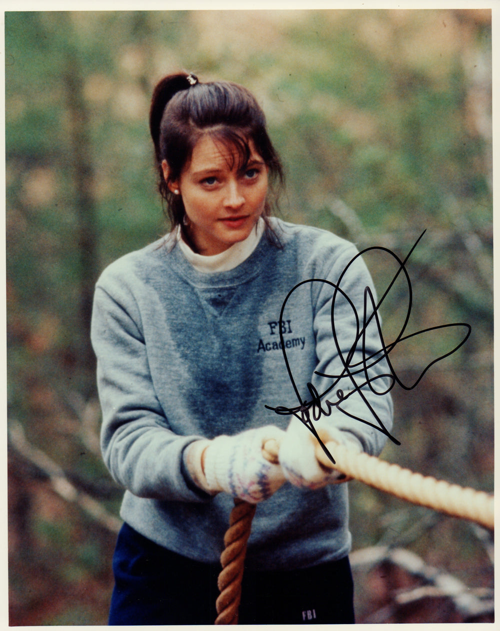 Jodie Foster as Clarice Starling in The Silence of the Lambs Signed 8x10 Photo