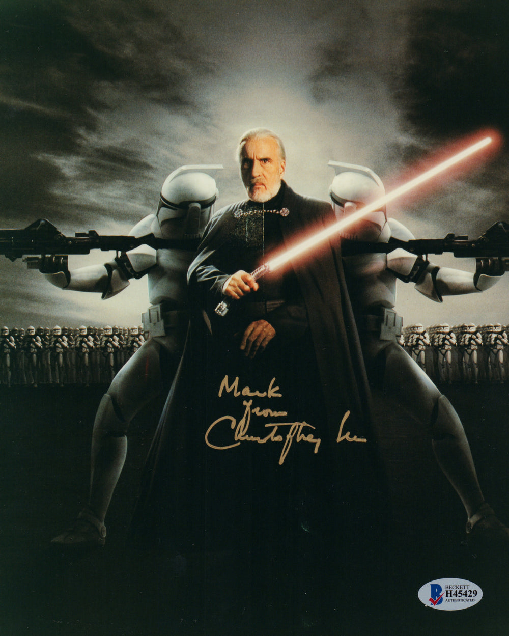 Christopher Lee Count Dooku Star Wars Episode II: Attack of the Clones Signed 8x10 Photo