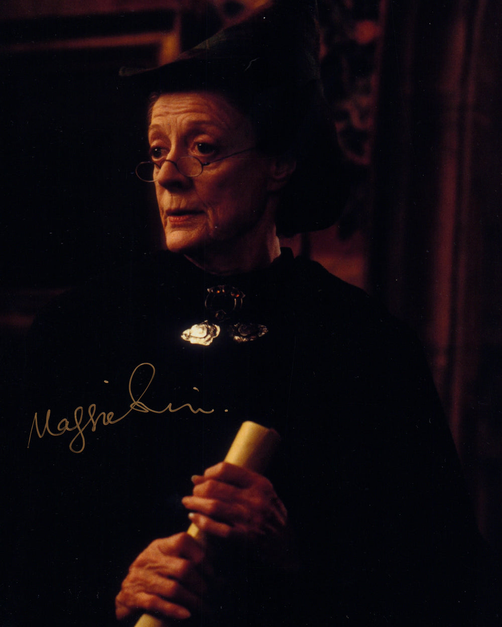 Maggie Smith as Professor McGonagall in Harry Potter Signed 8x10 Photo