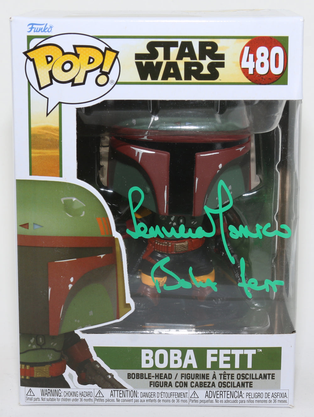 Temuera Morrison as Boba Fett in Star Wars: The Book of Boba Fett (SWAU) Signed POP! Funko with Character Name