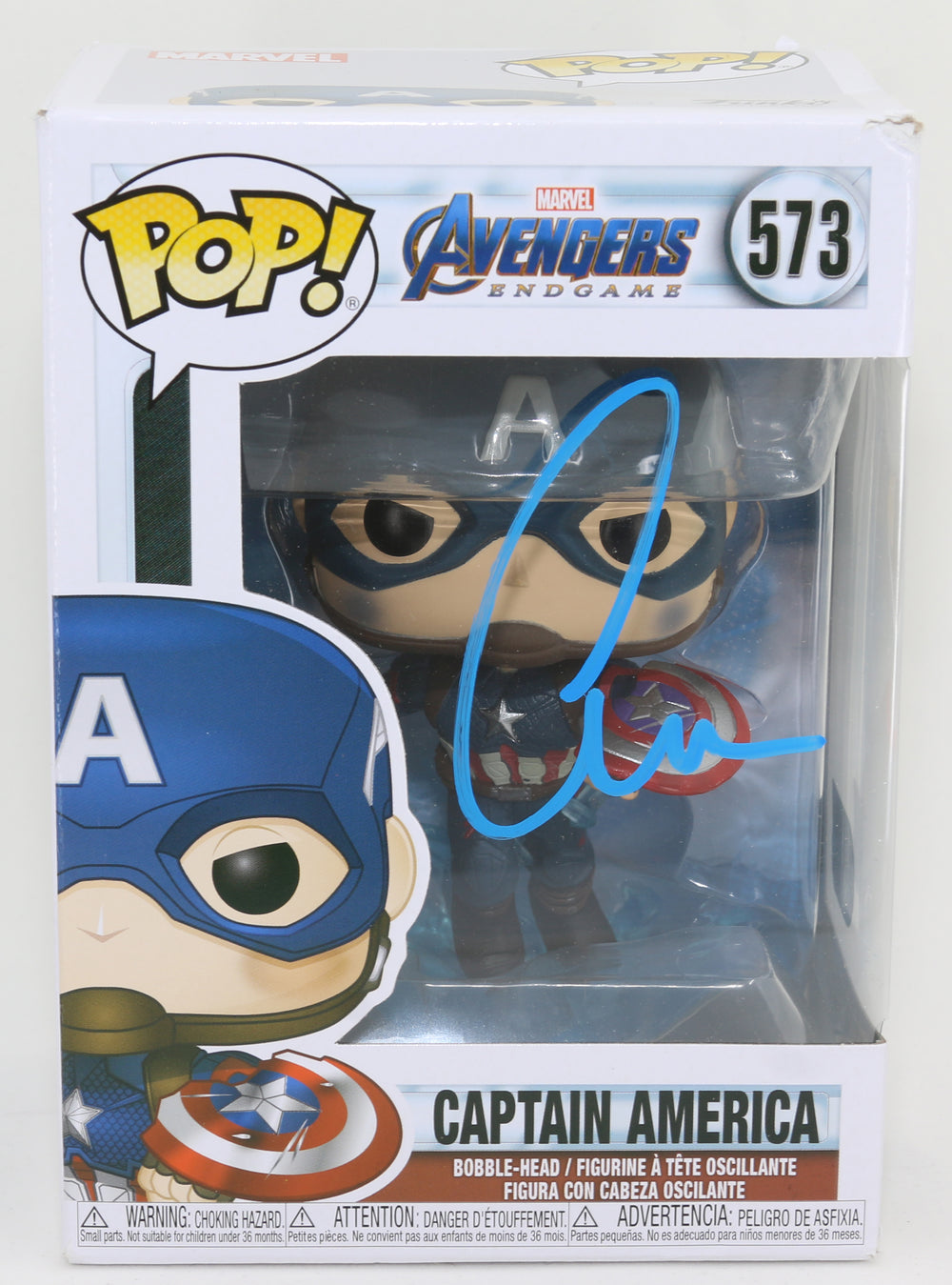 Chris Evans as Captain America in Avengers: Endgame (SWAU) Signed POP! Funko