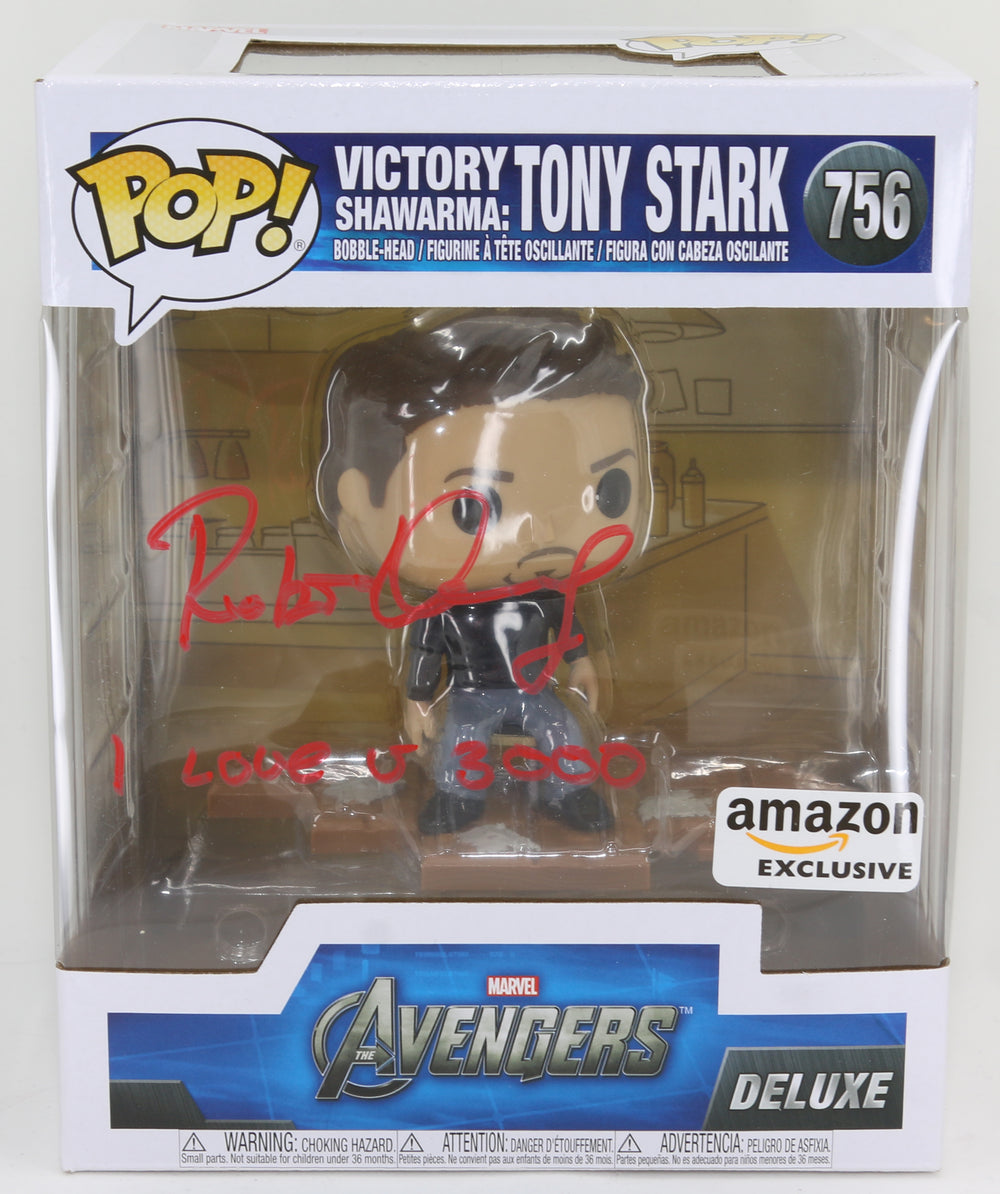 Robert Downey Jr. as Iron Man in The Avengers Victory Shawarma (SWAU) Signed Oversized POP! Funko with Quote