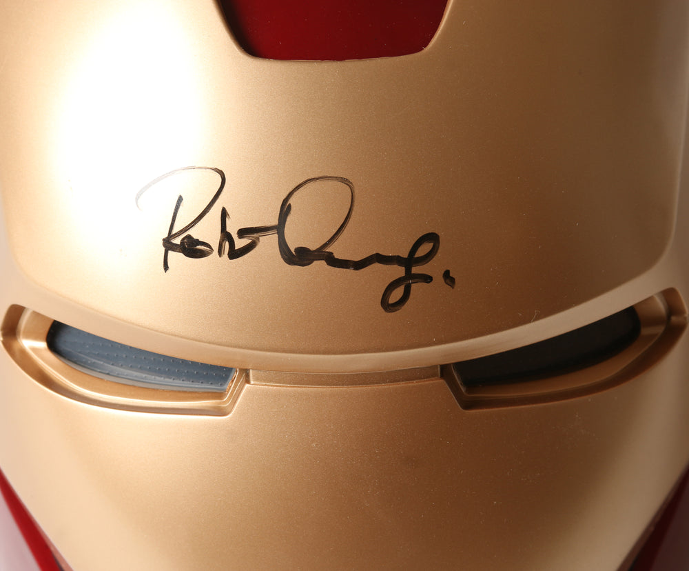 
                  
                    Robert Downey Jr. as Iron Man (SWAU) Signed Hasbro Legends Series Helmet
                  
                