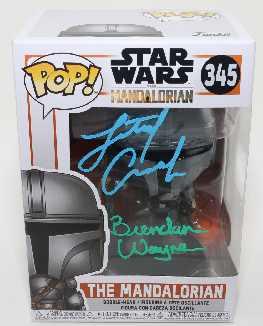 Lateef Crowder and Brendan Wayne as The Mandalorian in Star Wars: The Mandalorian (SWAU) Signed POP! Funko