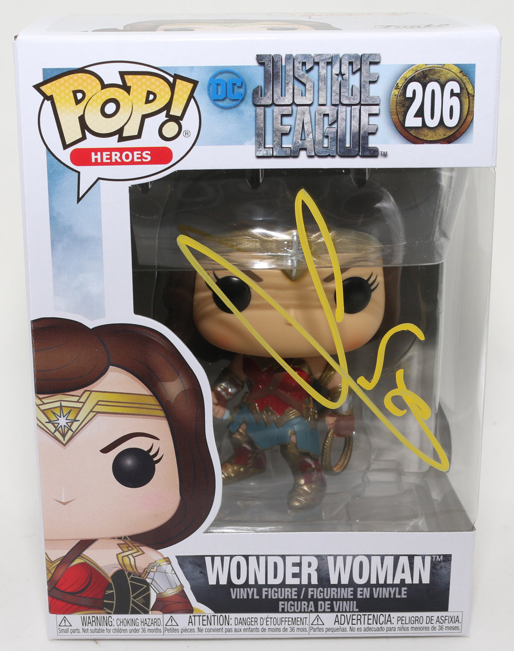 Gal Gadot as Wonder Woman in Justice League (SWAU) Signed POP! Funko #206