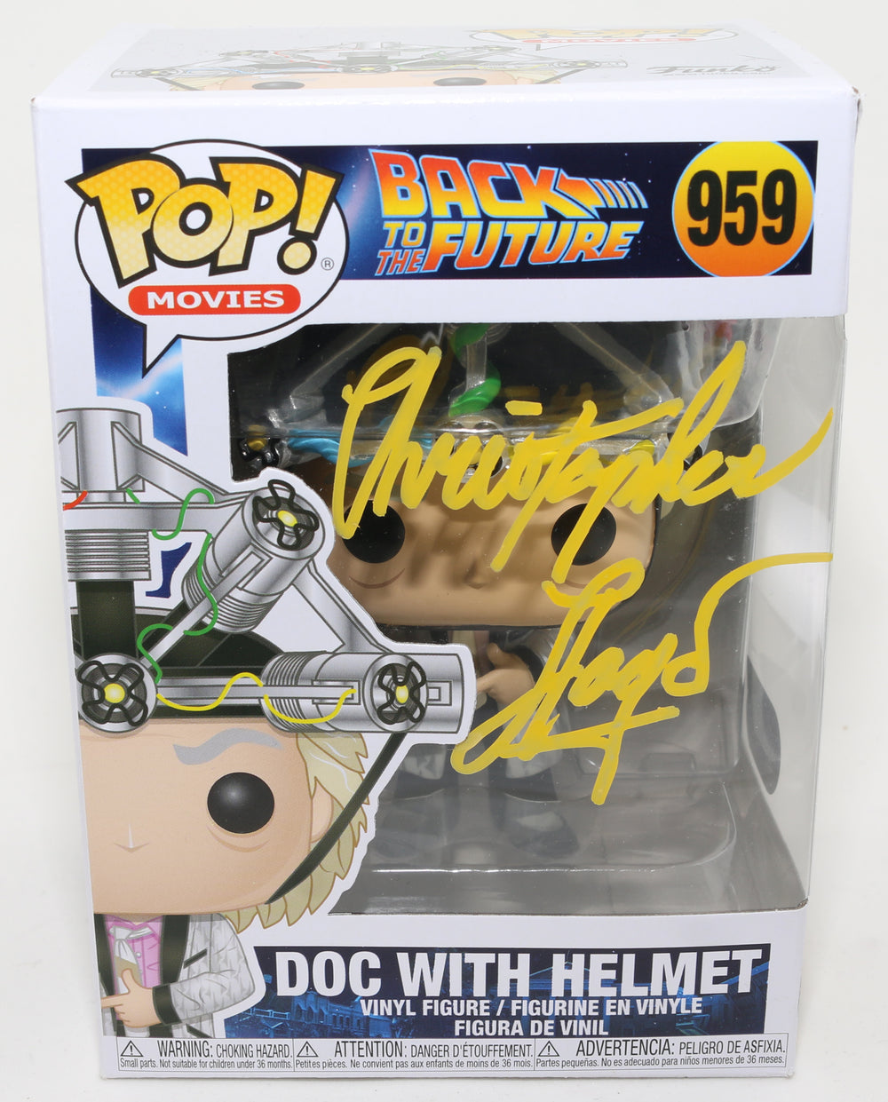 Christopher Lloyd as Doc Brown in Back to the Future (SWAU) Signed POP! Funko