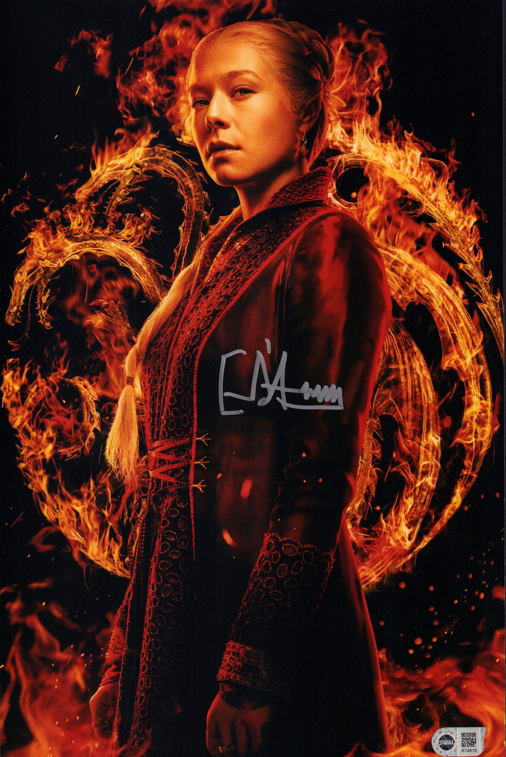 Emma D'Arcy as Rhaenyra Targaryen in House of the Dragon (SWAU) Signed 11x17 Photo