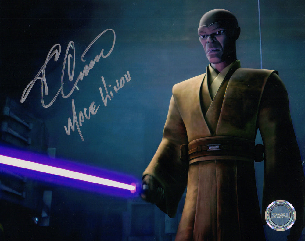 TC Carson as Mace Windu in Star Wars: The Clone Wars (SWAU) Signed 8x10 Photo with Character Name