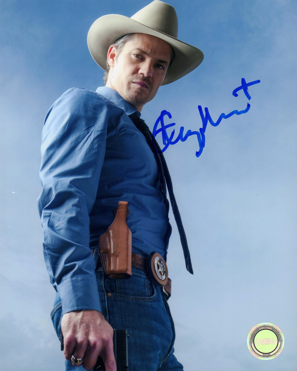 Timothy Olyphant Justified (SWAU) Signed 8x10 Photo