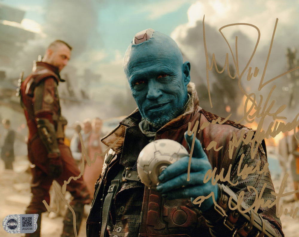 Michael Rooker as Yondu in Guardians of the Galaxy (SWAU) Signed 8x10 Photo with Character Name & Quote