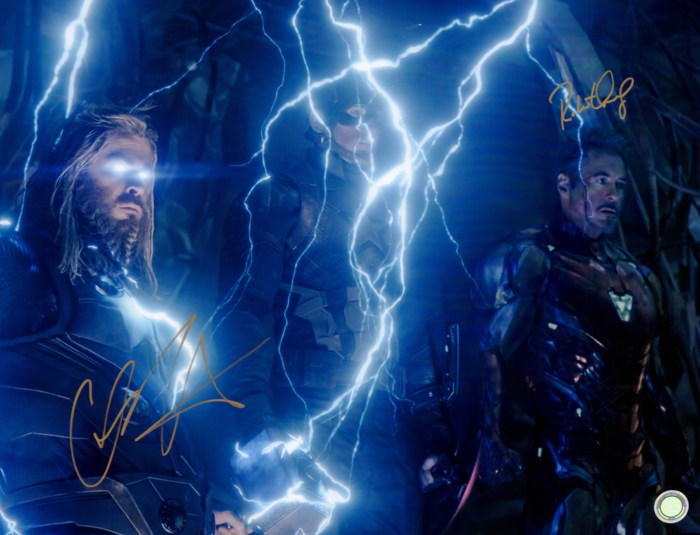 
                  
                    Chris Hemsworth as Thor & Robert Downey Jr. as Iron Man in Avengers: Endgame (SWAU) Signed 16x20 Photo
                  
                