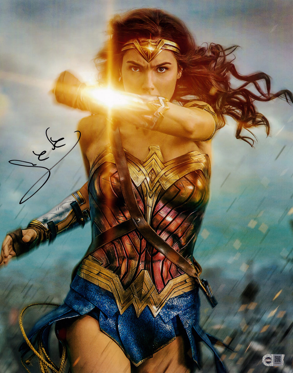 Gal Gadot as Wonder Woman (SWAU) Signed 16x20 Photo