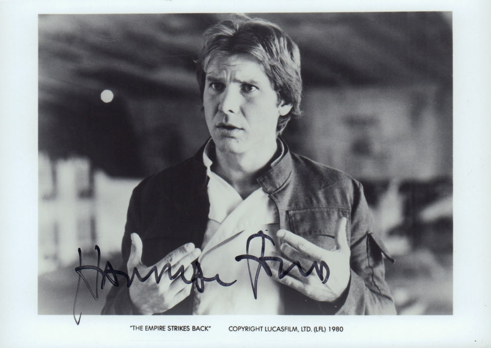 Harrison Ford as Han Solo in Star Wars: The Empire Strikes Back 5x7 Photo with Rare Vintage Full Signature