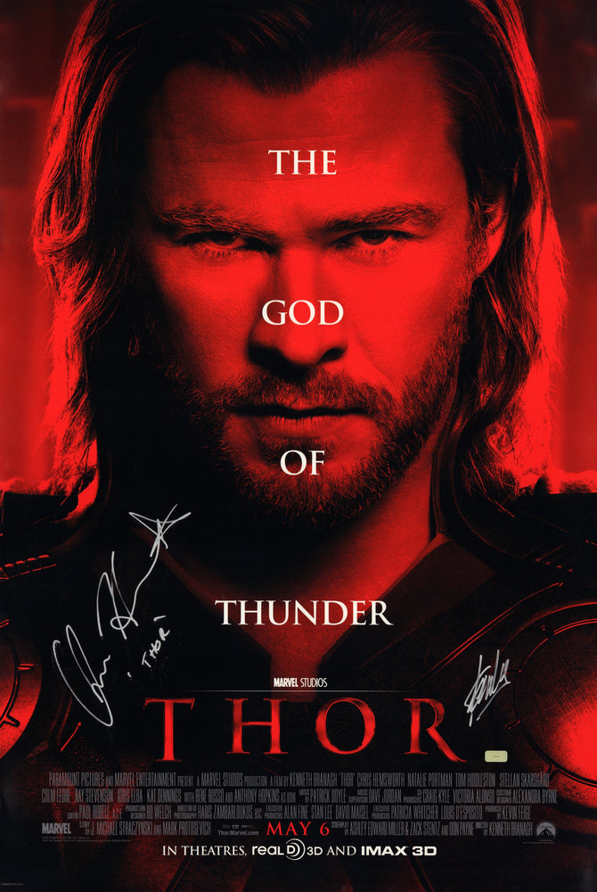 
                  
                    Thor Poster Signed by Creator Stan Lee and Actor Chris Hemsworth with Character Name
                  
                