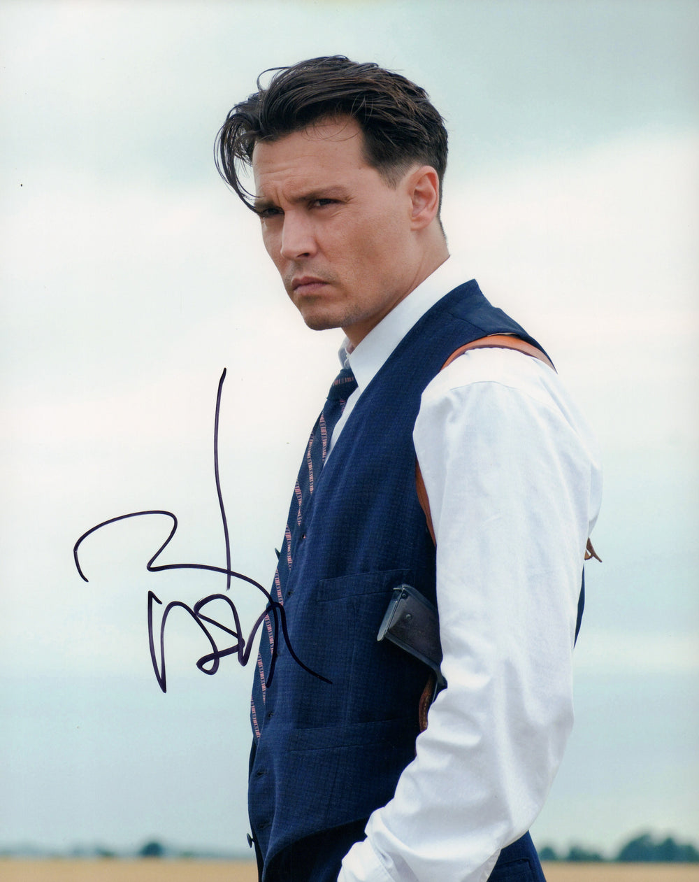 Johnny Depp as John Dillinger in Public Enemies Signed 8x10 Photo