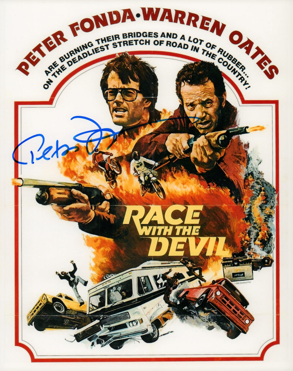 Peter Fonda as Roger Marsh in Race With the Devil Signed 8x10 Photo