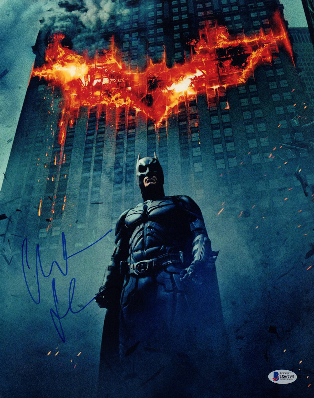 Christian Bale as Batman in The Dark Knight Signed 11x14 Photo