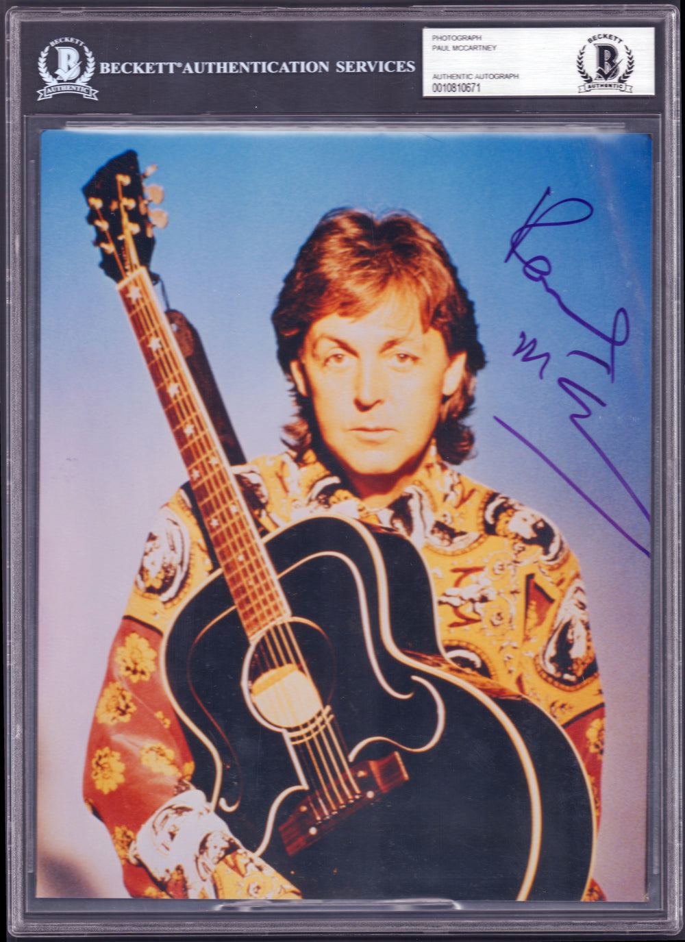 Paul McCartney from the Beatles (Beckett Slabbed) Signed 8x10 Photo