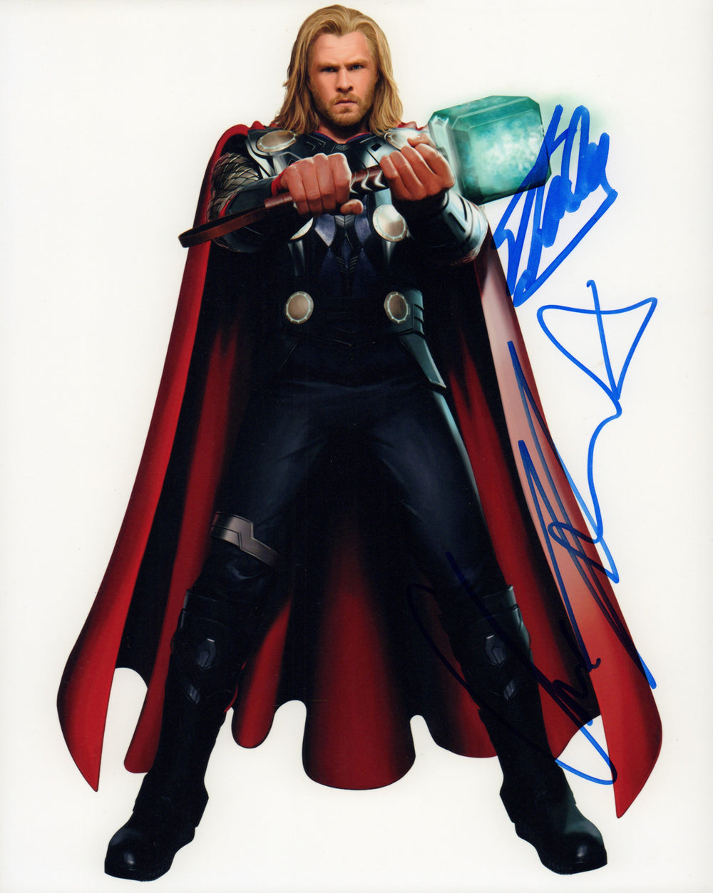 Chris Hemsworth and Thor Creator Stan Lee Signed 8x10 Photo