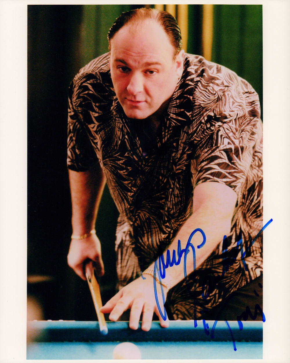 James Gandolfini as Tony Soprano in The Sopranos Signed 8x10 Photo with Character Name