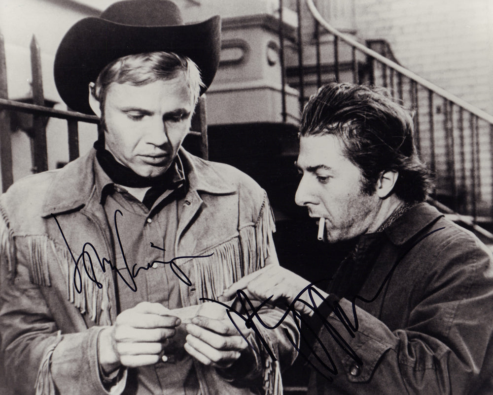 Dustin Hoffman and Jon Voight in Midnight Cowboy 8x10 Signed Photo