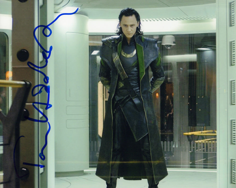 Tom Hiddleston as Loki in The Avengers Signed 8x10 Photo