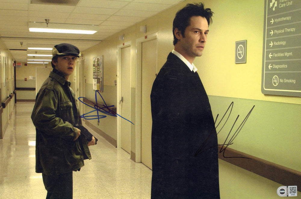 Keanu Reeves as John Constantine & Shia LaBeouf as Chas Kramer in Constantine (SWAU) Signed 12x18 Photo