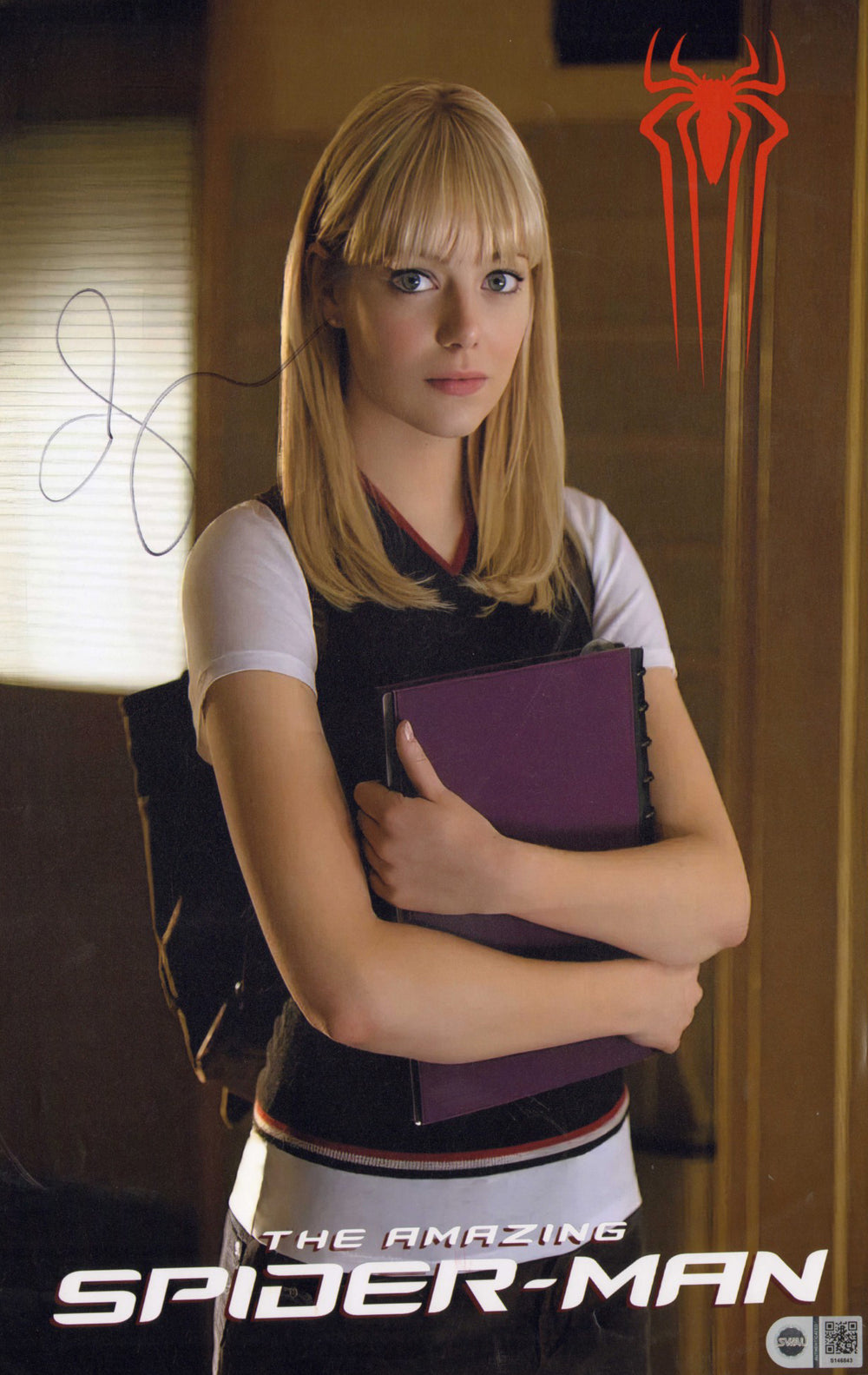 Emma Stone as Gwen Stacy in The Amazing Spider-Man (SWAU) Signed 11x17 Mini Poster