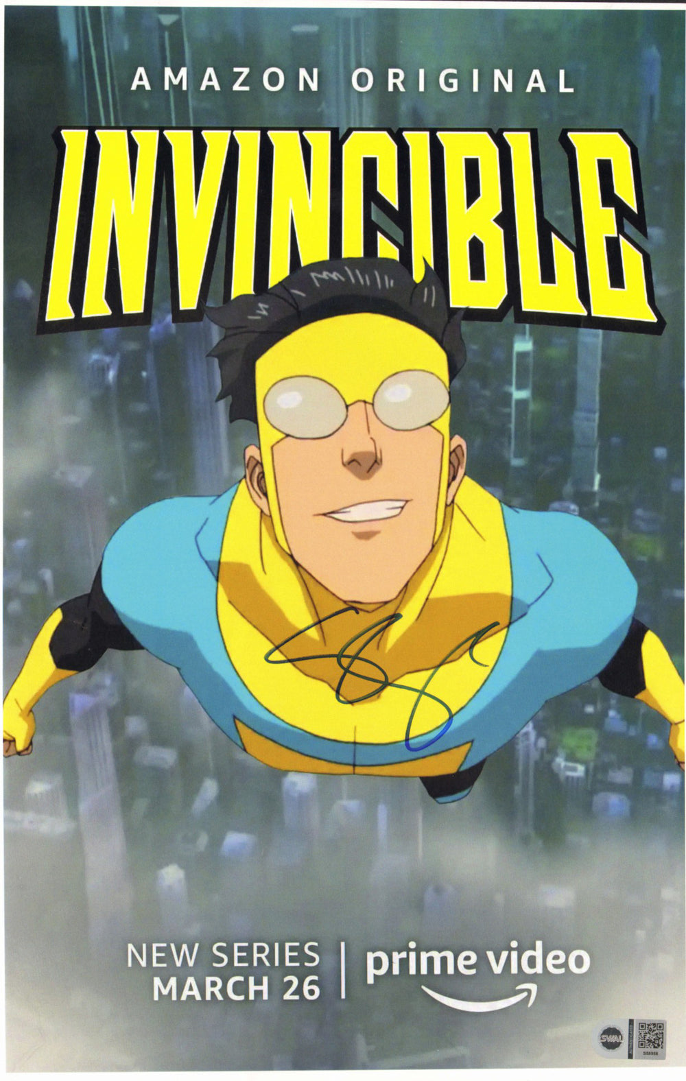 Steven Yeun as Invincible in Invincible (SWAU) Signed 11x17 Mini Poster